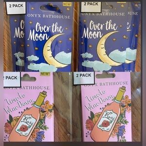 8 Packs ONYX Bathhouse Bubble Bath Powder 4:Over the Moon + 4 Time to Wine Down